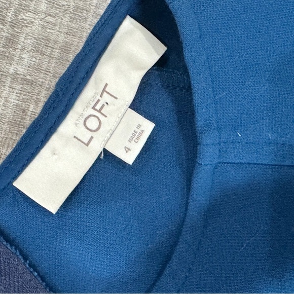 Ann Taylor Loft blue sleeveless pleated skirt A-line dress ❤️ - Picture 5 of 6